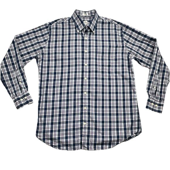Peter Millar Other - Peter Millar Mens Size Large Shirt Plaid Long Sleeve Button Up Cotton Blue